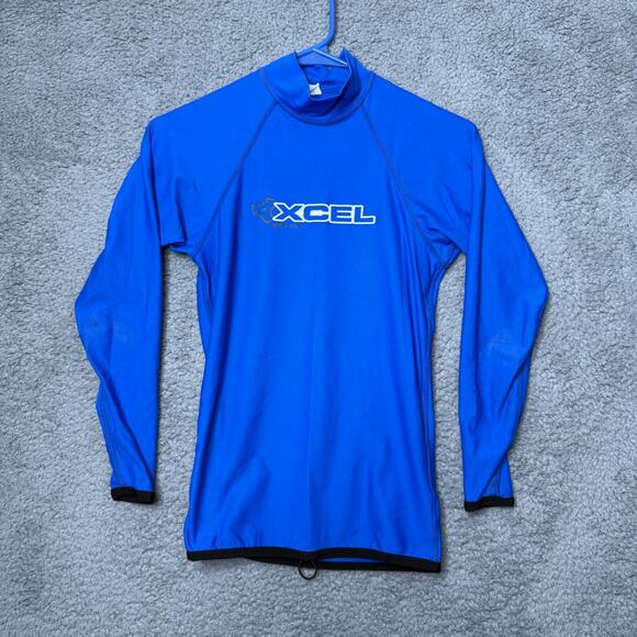 XCEL Long Sleeve Rash Guard XS UV Protection Pullover Blue - Picture 1 of 11